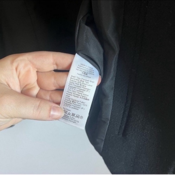 NWT J. Crew Factory Button-neck City Coat Jacket in Black Size: 2P - Picture 6 of 11